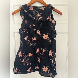 Paige ruffled sleeveless top.